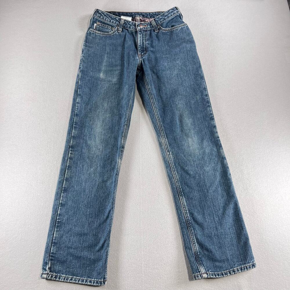 Carhartt Flannel Lined Jeans Womens 4x32 WB022 ADT Relaxed Fit Denim Blue Plaid
